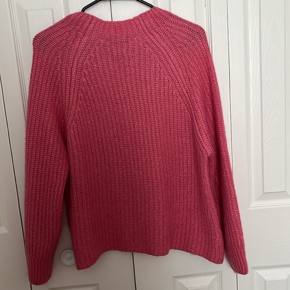 Massimo Dutti Italian Yarn knit sweater Wool Blend Pink S - Picture 9 of 15